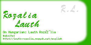 rozalia lauth business card